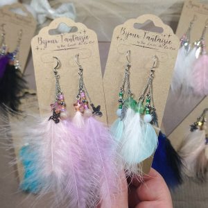 Boucles d'Oreilles Ailes Célestes